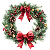 Elegant pine wreath gift bag for holiday season  medium cadeauzakje