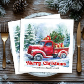 Elegant Pine Wreath Red Green Plaid Napkins Servet