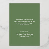 Elegant Pine Wreats Simple Kerstmis Folie Feestdagenkaart (Achterkant)