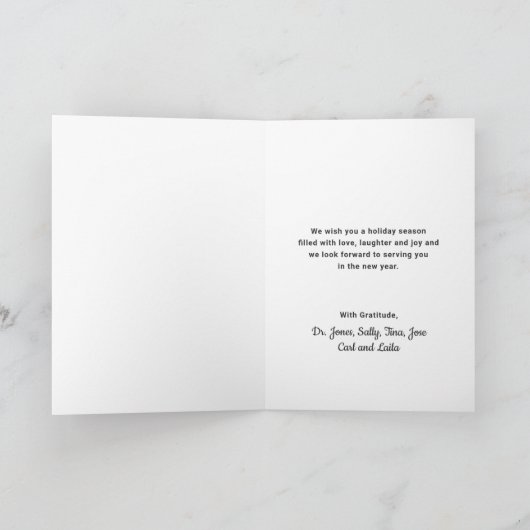 Elegant Pine WreatSimple Corporate Kerstmis Feestdagen Kaart (Binnen)