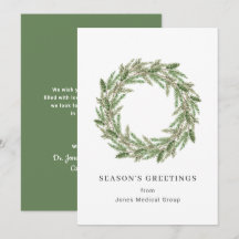 Elegant Pine WreatSimple Corporate Kerstmis