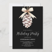 Elegant Pinecone kerstfeest Kaart (Voorkant)