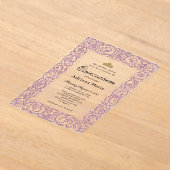 Elegant Pink 15th Birthday Quinceanera Acryl Uitnodigingen (Laagn)