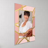 Elegant Pink Abstract Foto Memorial Funeral Folie Afdrukken (Laagn)