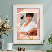 Elegant Pink Abstract Foto Memorial Funeral Folie Afdrukken