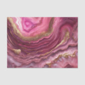 Elegant Pink Agate Marble Gold Glitter Geode Tissuepapier (Voorkant)