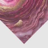 Elegant Pink Agate Marble Gold Glitter Geode Tissuepapier (Detail)
