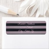 Elegant Pink and Black Striped French Bridal Etiket (Insitu)