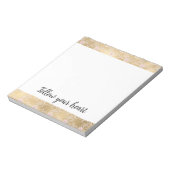 Elegant Pink and Gold Floral Lace Notitieblok (Linkerzijde)