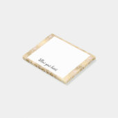 Elegant Pink and Gold Floral Lace Post-it® Notes (Schuin)