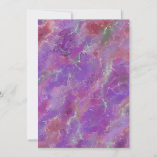 Elegant Pink And Purple Marble Invitation Kaart (Achterkant)