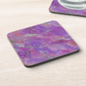 Elegant Pink And Purple Marble Pattern Bier Onderzetter (Linkerzijde)
