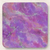 Elegant Pink And Purple Marble Pattern Bier Onderzetter (Voorkant)