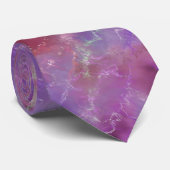 Elegant Pink And Purple Marble Pattern Stropdas (Opgerold)