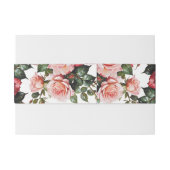 Elegant pink and red roses floral wedding uitnodigingen wikkel (Achterkant Voorbeeld)