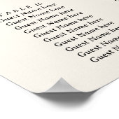 Elegant pink and red roses wedding seating chart poster (Hoek)