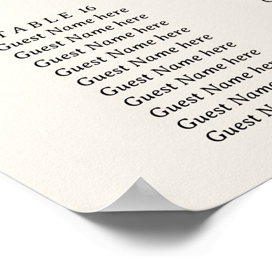 Elegant pink and red roses wedding seating chart poster (Hoek)