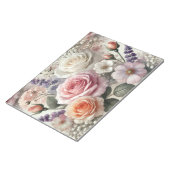 Elegant Pink and White Roses Notepad Notitieblok (Schuin)