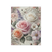 Elegant Pink and White Roses Notepad Notitieblok (Linkerzijde)