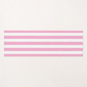 Elegant Pink and White Striped Yoga Mat Design (Voorkant (horizontaal))