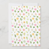 Elegant Pink and Yellow Floral Wedding Kaart (Achterkant)