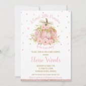 Elegant Pink Baby shower Girl Kaart (Voorkant)