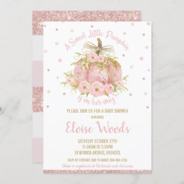 Elegant Pink Baby shower Girl Kaart