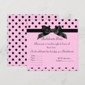 ELEGANT PINK BACHELORETTE INVITATIE KAART (Voorkant / Achterkant)