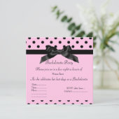ELEGANT PINK BACHELORETTE INVITATIE KAART (Staand voorkant)