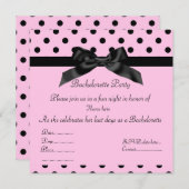 ELEGANT PINK BACHELORETTE INVITATIE KAART (Voorkant / Achterkant)