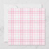 ELEGANT PINK BACHELORETTE INVITATIE tartan Kaart (Achterkant)