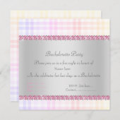 ELEGANT PINK BACHELORETTE tartan new diamants Kaart (Voorkant / Achterkant)