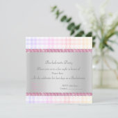 ELEGANT PINK BACHELORETTE tartan new diamants Kaart (Staand voorkant)