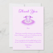 Elegant Pink Ballet Birthday Tutu Waterverf Bedankkaart (Voorkant)