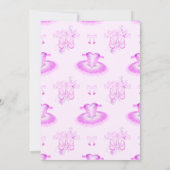 Elegant Pink Ballet Birthday Tutu Waterverf Bedankkaart (Achterkant)