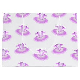 Elegant Pink Ballet Birthday Tutu Waterverf Groot Cadeauzakje