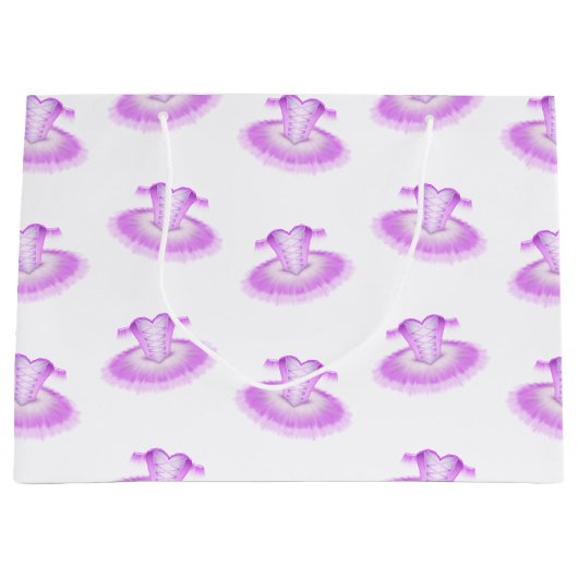 Elegant Pink Ballet Birthday Tutu Waterverf Groot Cadeauzakje (Voorkant)