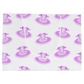 Elegant Pink Ballet Birthday Tutu Waterverf Groot Cadeauzakje (Achterkant)