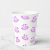 Elegant Pink Ballet Birthday Tutu Waterverf Papieren Bekers (Links)
