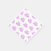 Elegant Pink Ballet Birthday Tutu Waterverf Servet (Hoek)