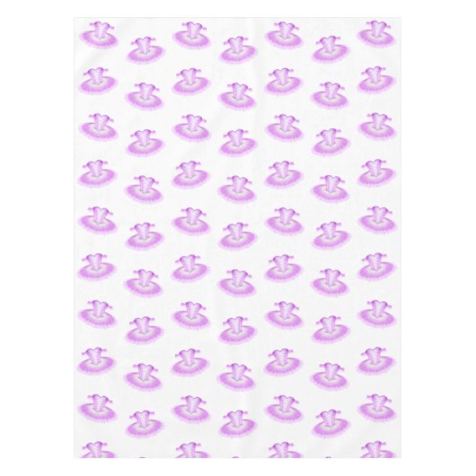 Elegant Pink Ballet Birthday Tutu Waterverf Tafelkleed (Voorkant)