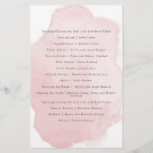 Elegant Pink Bat Mitswa Ceremony Paperprogramma Flyer (Achterkant)