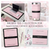 Elegant Pink Black Travel Mug Geïsoleerde Drinkbeker