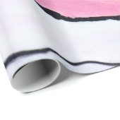 Elegant PINK BLACK WHITE MARBLE TEXTURE Cadeaupapier (Rol Hoek)