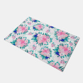 Elegant Pink Bloom Floral Pattern Deurmat (Schuin)