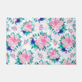 Elegant Pink Bloom Floral Pattern Deurmat (Voorkant)