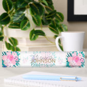 Elegant Pink Bloom Floral Pattern Naambordje