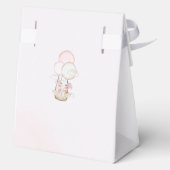 Elegant Pink & Blue Baby Shower Favor Box with Bow Bedankdoosjes (Achterkant)