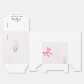 Elegant Pink & Blue Baby Shower Favor Box with Bow Bedankdoosjes (Ongevouwen)