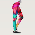 Elegant Pink Blue Marble Abstract Watercolor Leggings<br><div class="desc">This Vibrant Modern Marble Watercolor Leggings is great way to add an interesting accent to your clothing. Bright and colorful for the gym.</div>